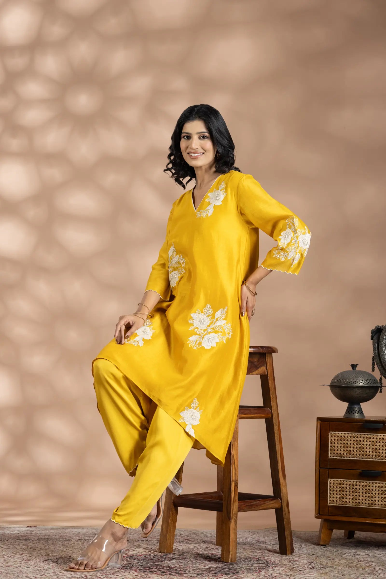 Floral Applique Kurta