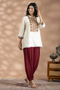 Multicolor Emb Top With Pyjama