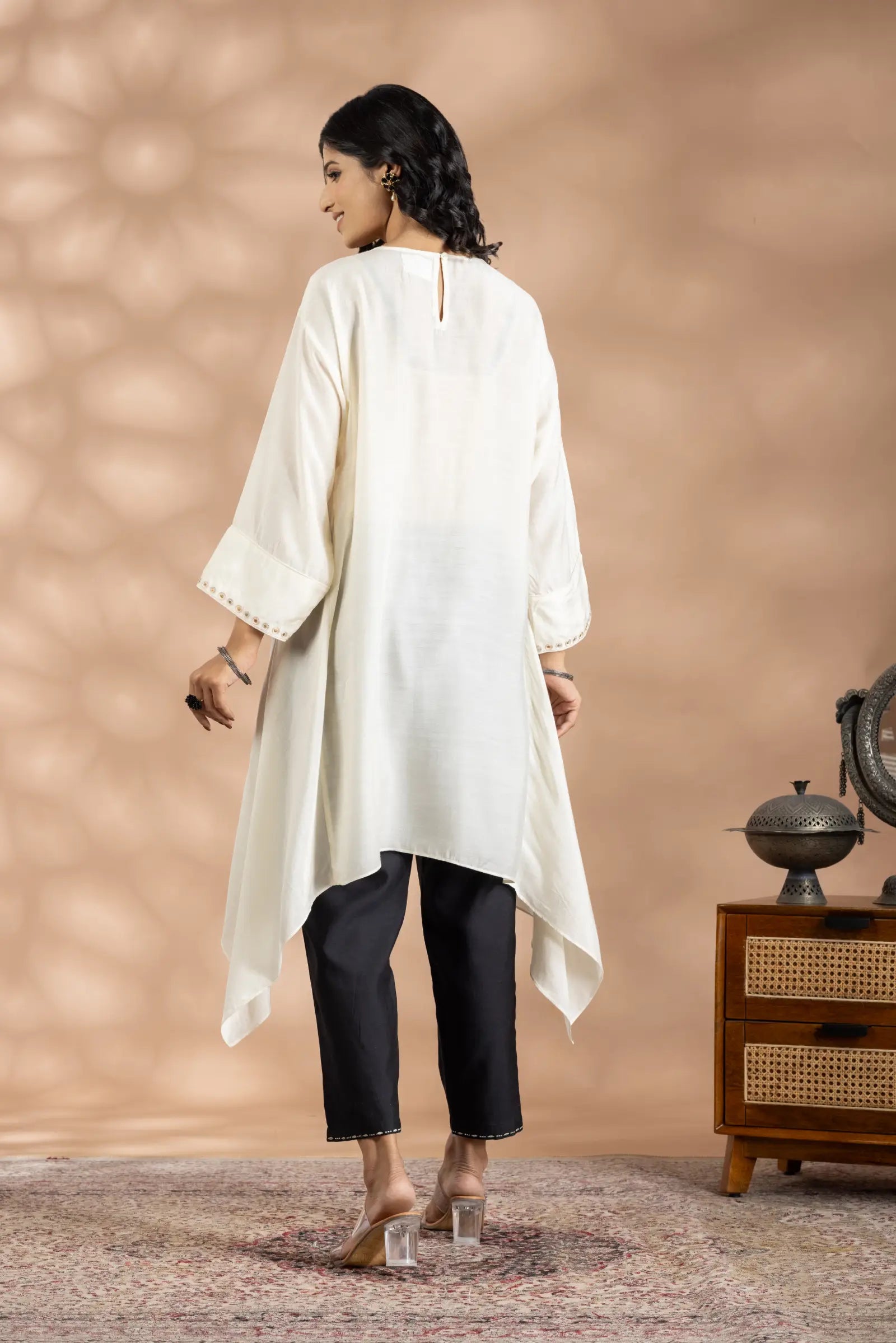 Geometric Emb Tunic  Set