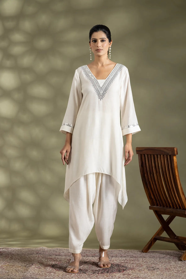 Bamberg Silk Tunic With Emb Set