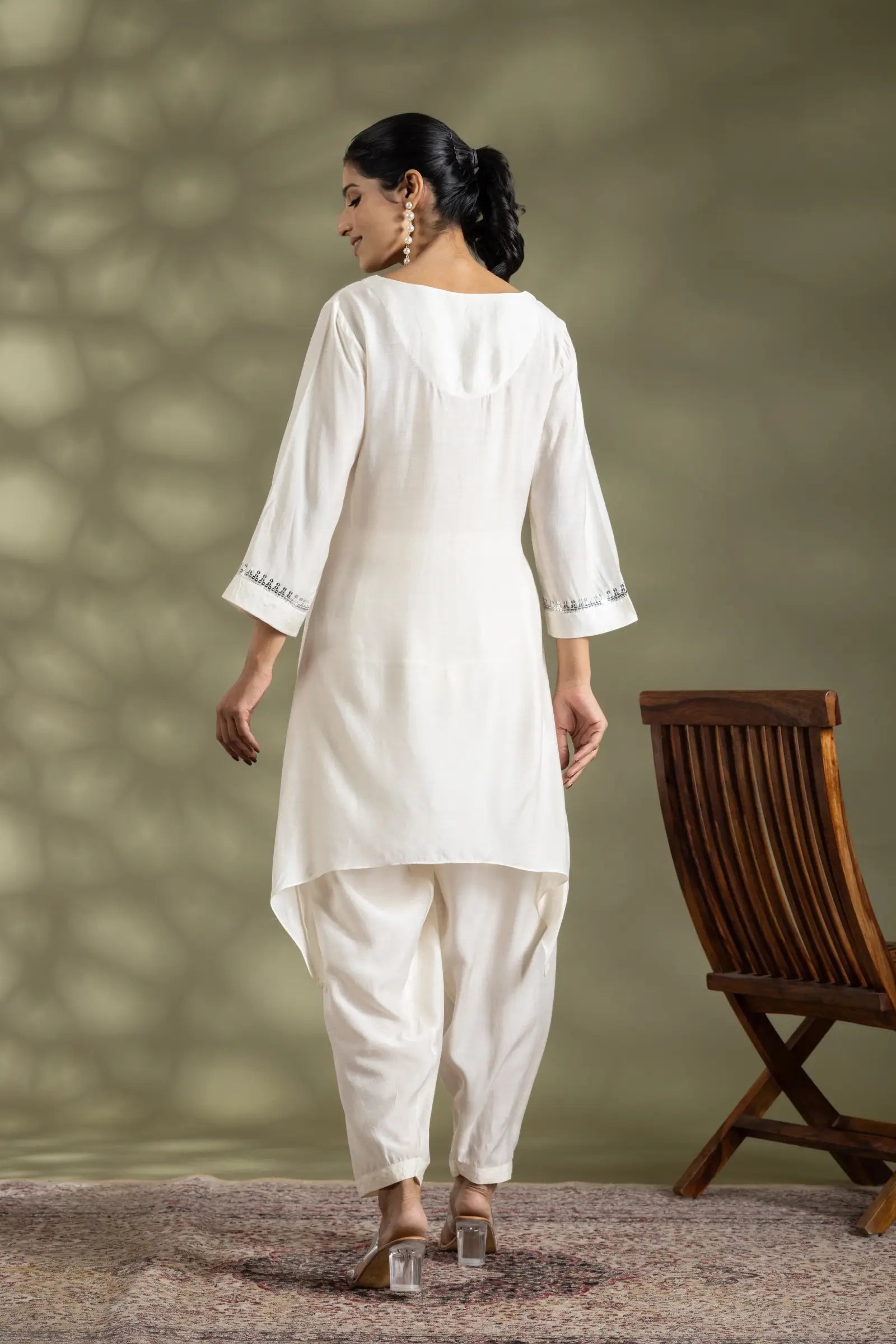 Bamberg Silk Tunic With Emb Set