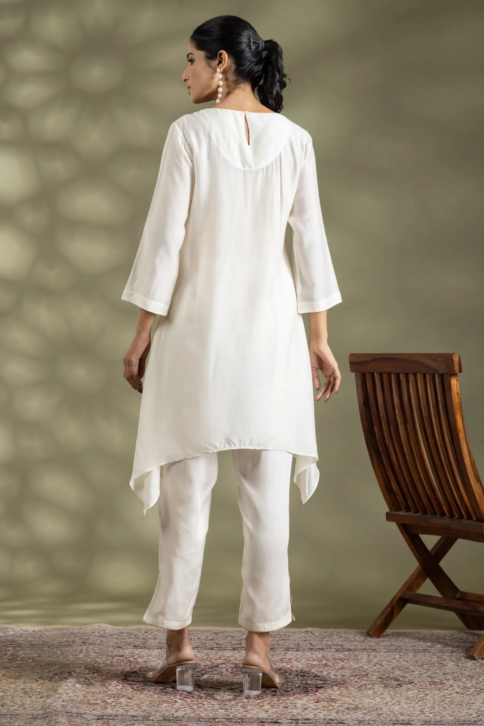 Multicolor Emb  Tunic Set