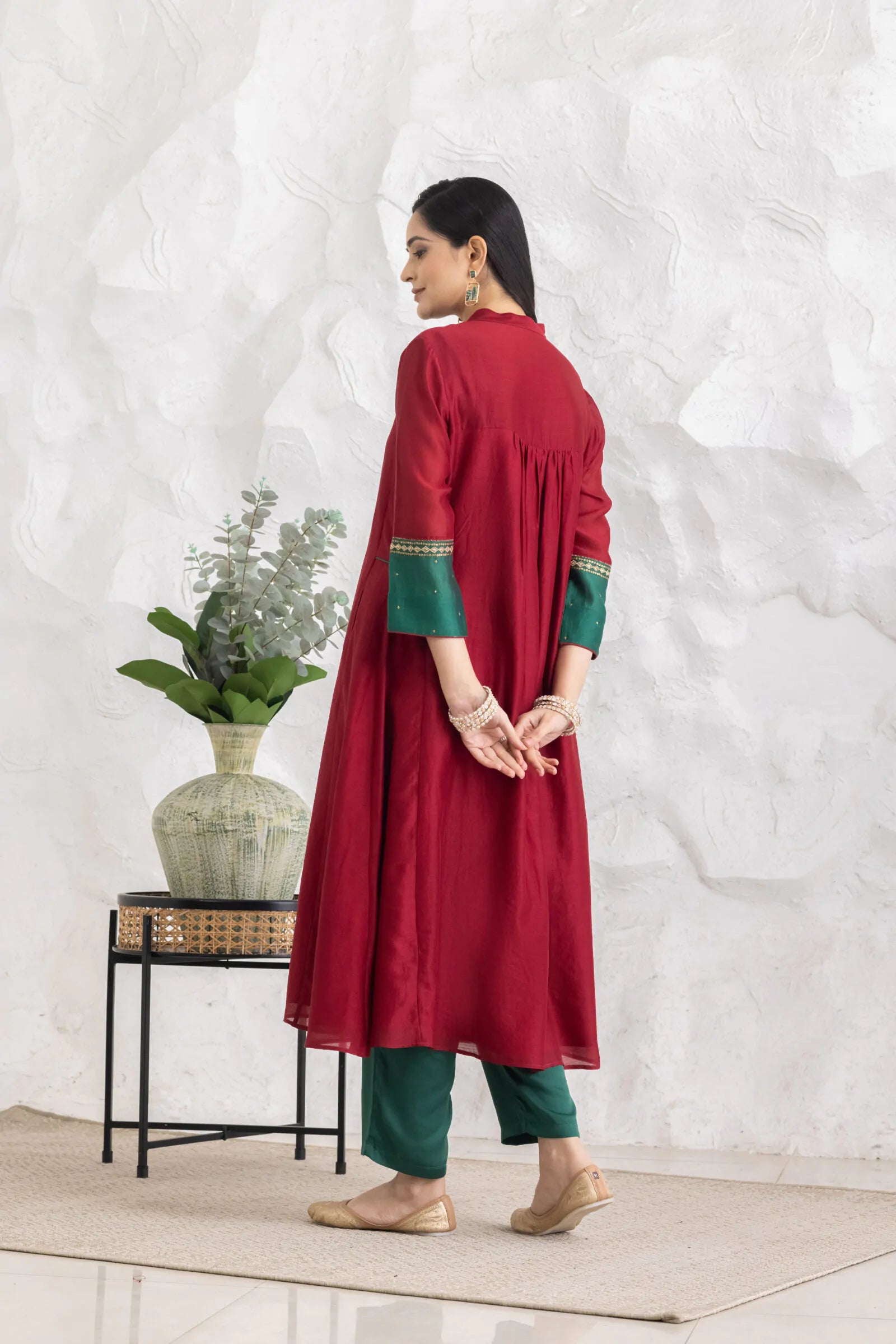Kyomi Red Kurta Set