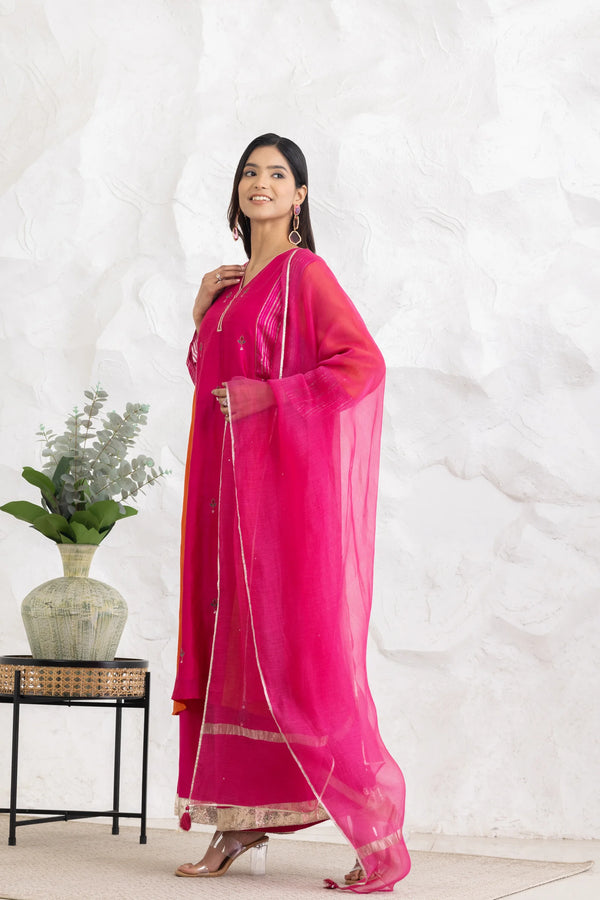 Kota Dupatta Megenta