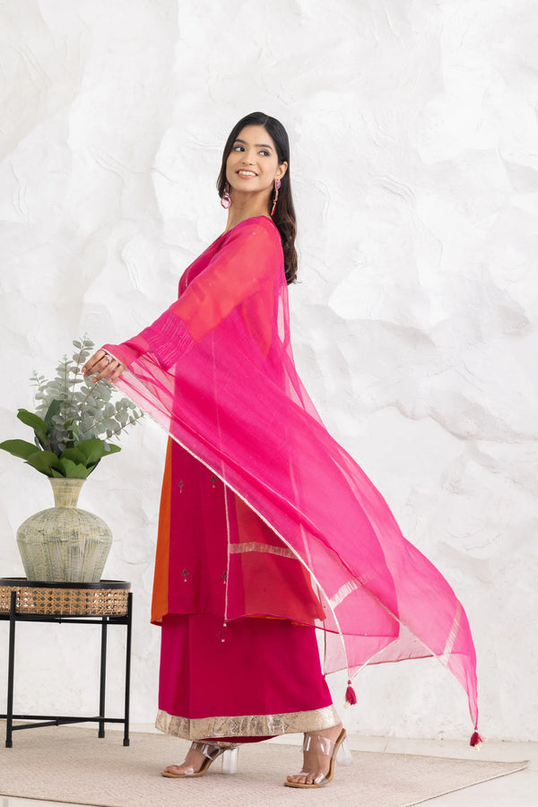 Kota Dupatta Megenta