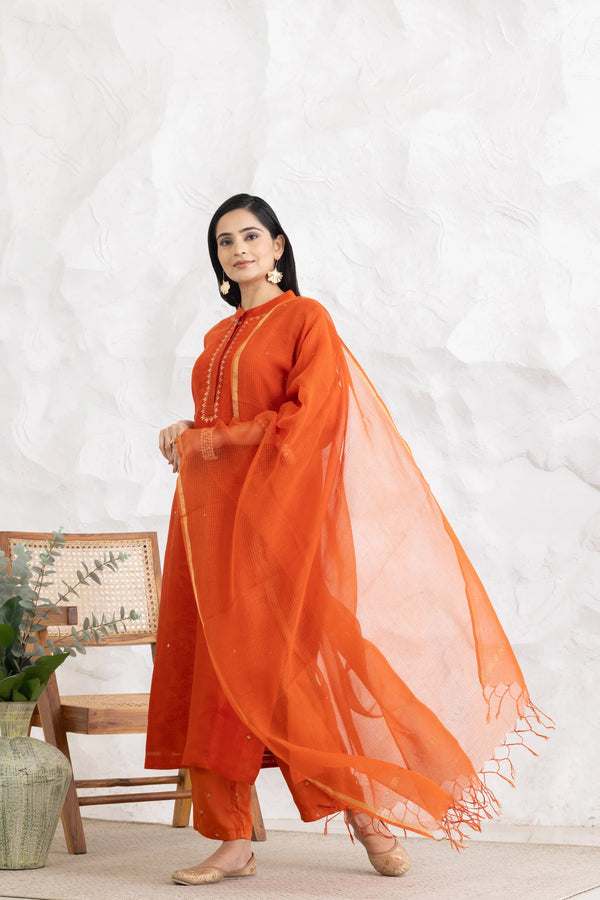 Kota Dupatta Orange