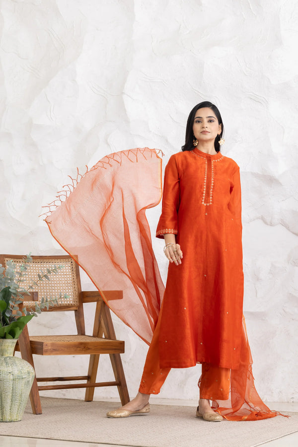 Kota Dupatta Orange